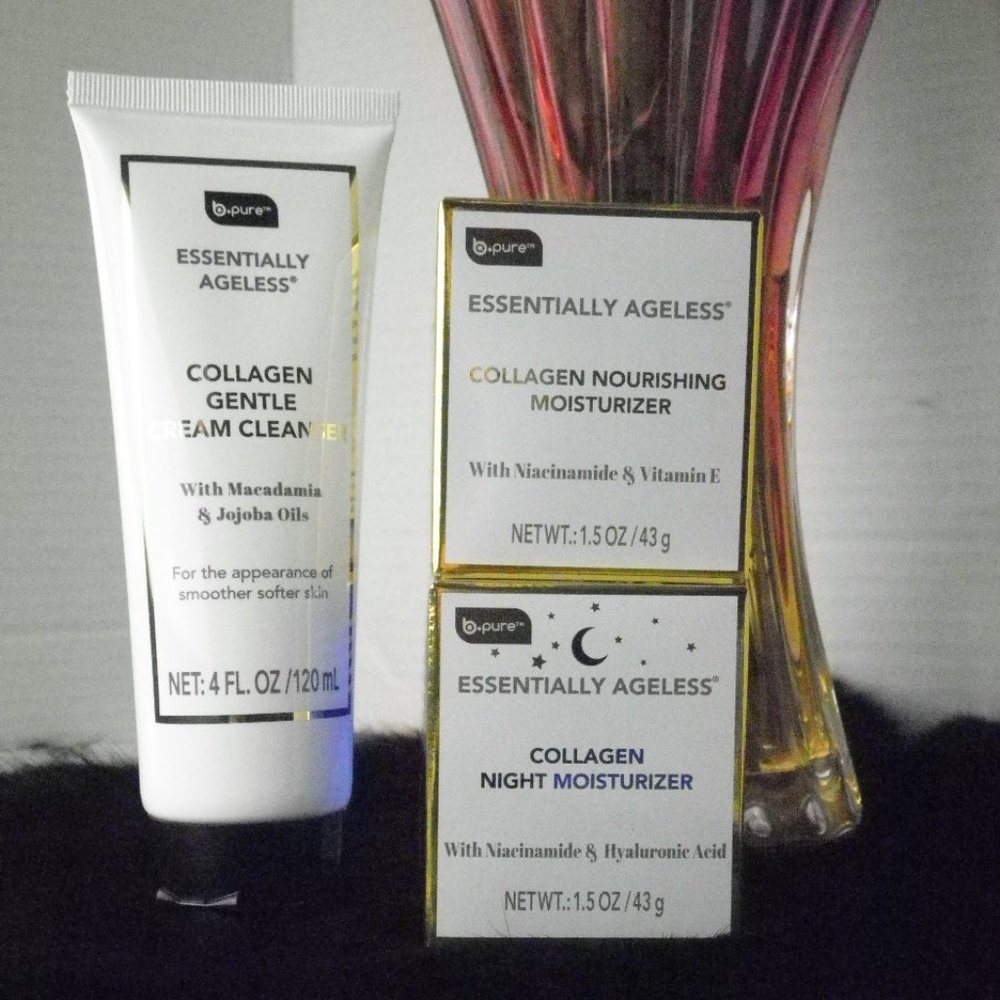 Essentially Ageless Collagen Cream Cleanser & Moisturizers BPure 3 PC. Set